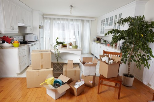 Professional movers handling apartment relocation in Fulham