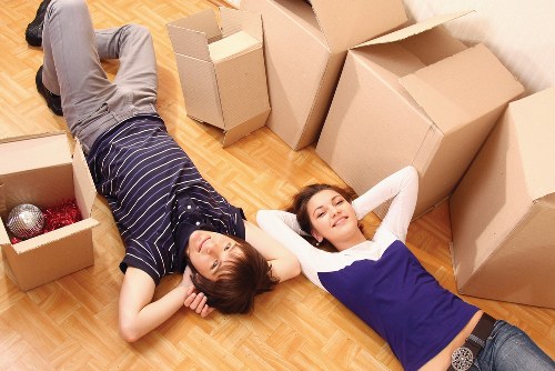 Organized storage space in Fulham with boxes and furniture safely stored